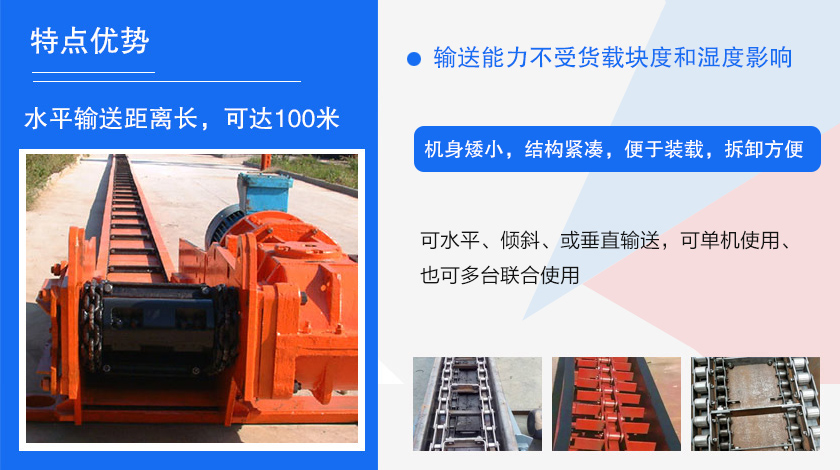 可多點進(jìn)料、多點卸料、能反向運行，機(jī)殼密封性好，無粉塵污染